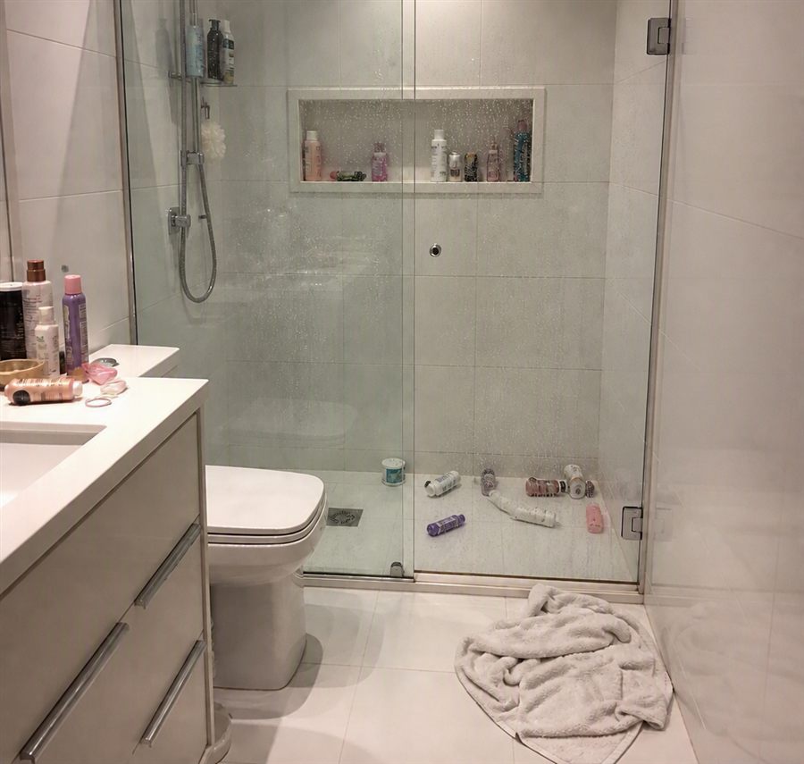 Bathroom before cleaning by LAB Cleaning Services